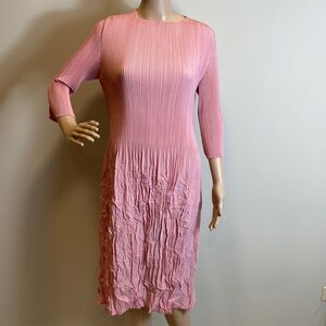 Veeca pink Cocktail Party gauze 3/4 sleeve dress size M